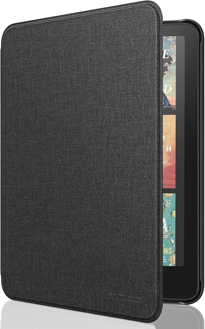 MoKo Hülle für Kindle Paperwhite 12th Gen 2024 & Kindle Colorsoft Signature Edition 2024, Auto Wake/Sleep, Denim Schwarz – P840401440841